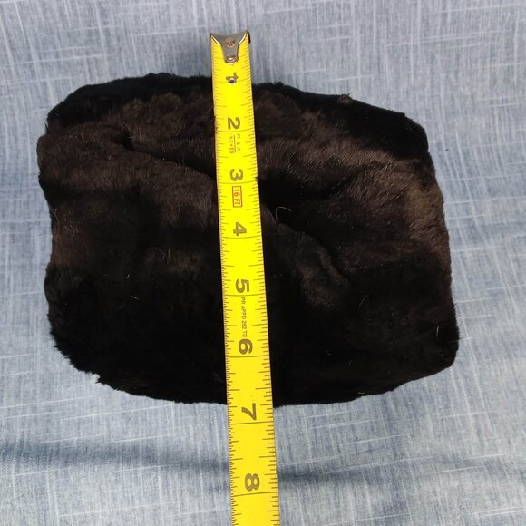 1940's Black Sheared Beaver Fur Muff - Picture 7 of 7